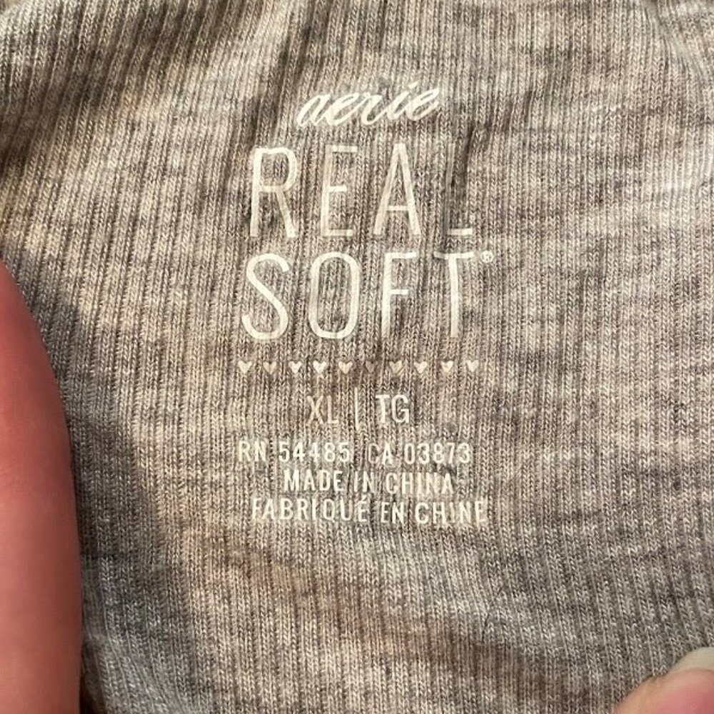aerie Real Soft Ribbed Long Sleeve Top size XL - Picture 2 of 3